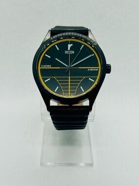 NEW Recon Black Gold Field Watch w/ Box Leather Strap